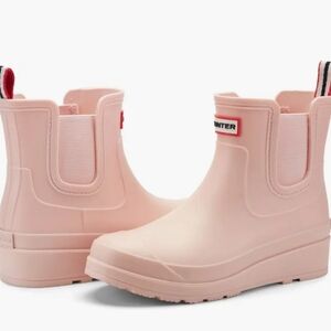 Hunter Waterproof Tabitha Mid Boots in Medium Pink sz 10